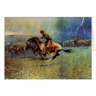 Frederic Remington Western Art “The Stampede”