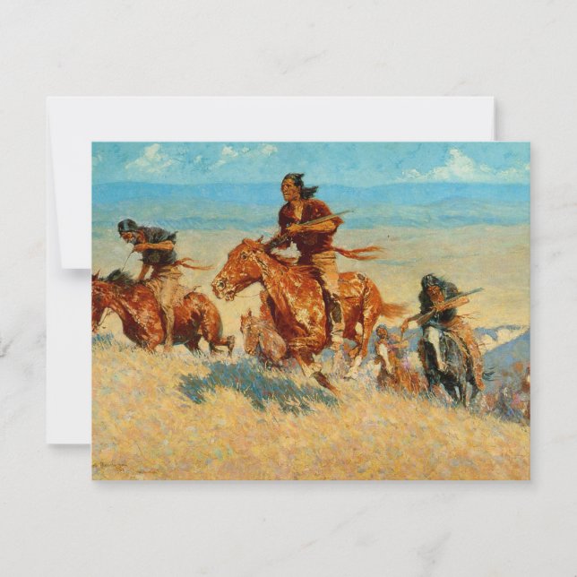 Frederic Remington's The Buffalo Runners (1909) Invitation (Front)