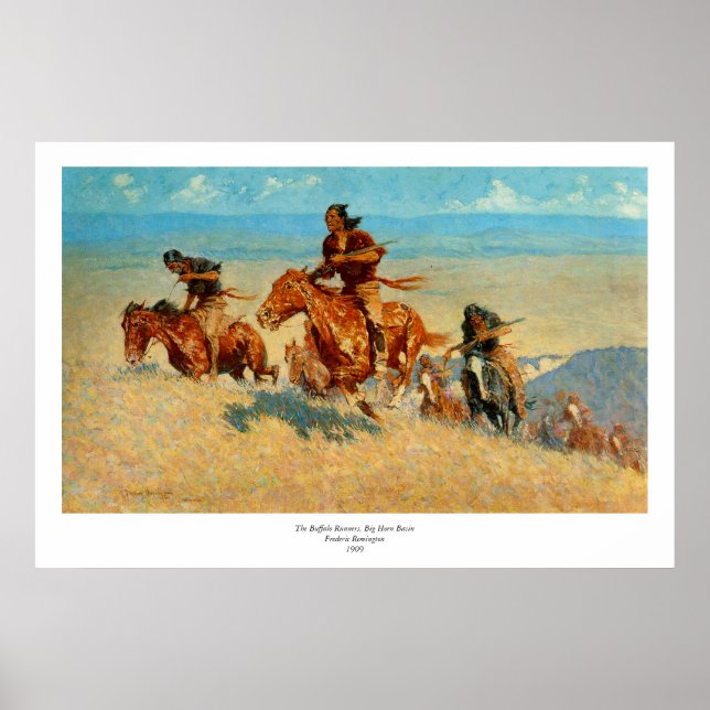 Frederic Remington's The Buffalo Runners (1909) Poster (Front)