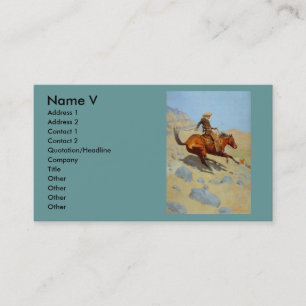 Frederic Remington's The Cowboy (1902) Business Card