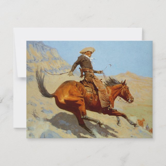 Frederic Remington's The Cowboy (1902) Invitation (Front)