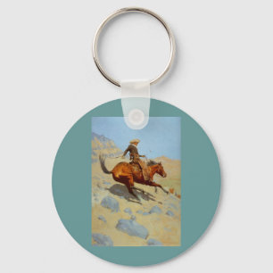 Frederic Remington's The Cowboy (1902) Key Ring
