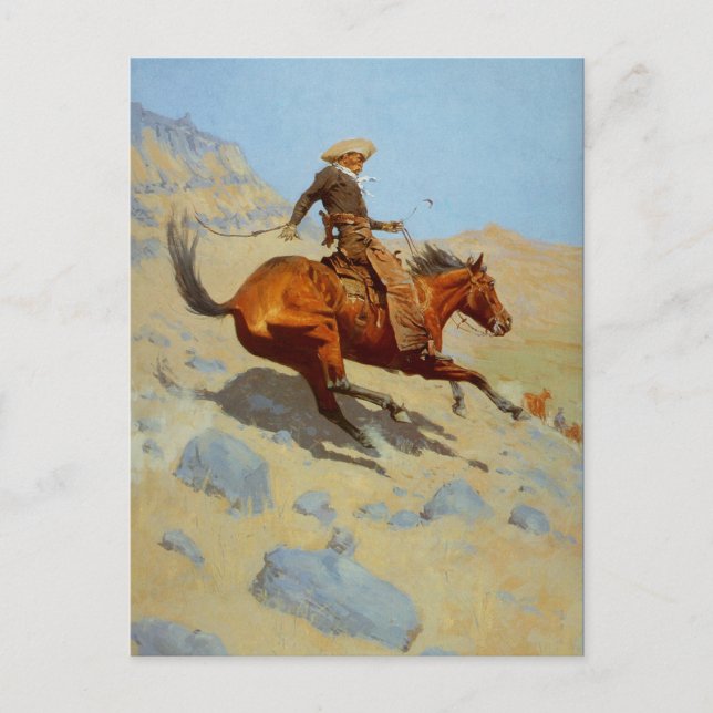 Frederic Remington's The Cowboy (1902) Postcard (Front)