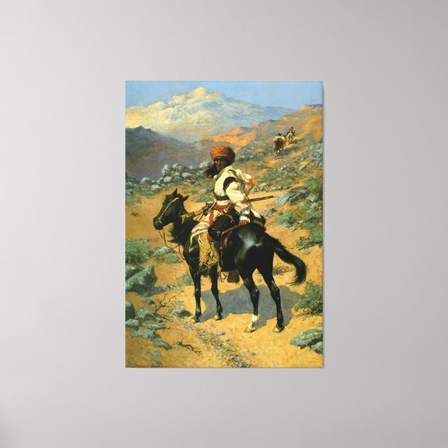 Frederic Remington's The Indian Trapper (1889) Canvas Print (Front)