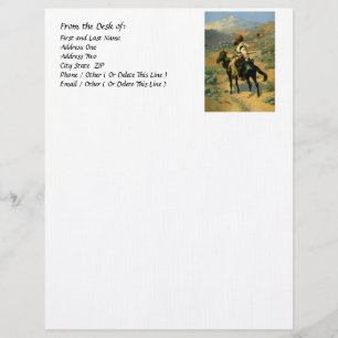 Frederic Remington's The Indian Trapper (1889) Personalised Letterhead