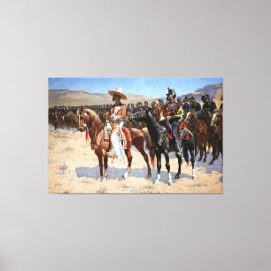 Frederic Remington's The Mexican Major (1889) Canvas Print
