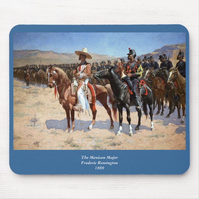 Frederic Remington's The Mexican Major (1889) Mouse Pad (Front)