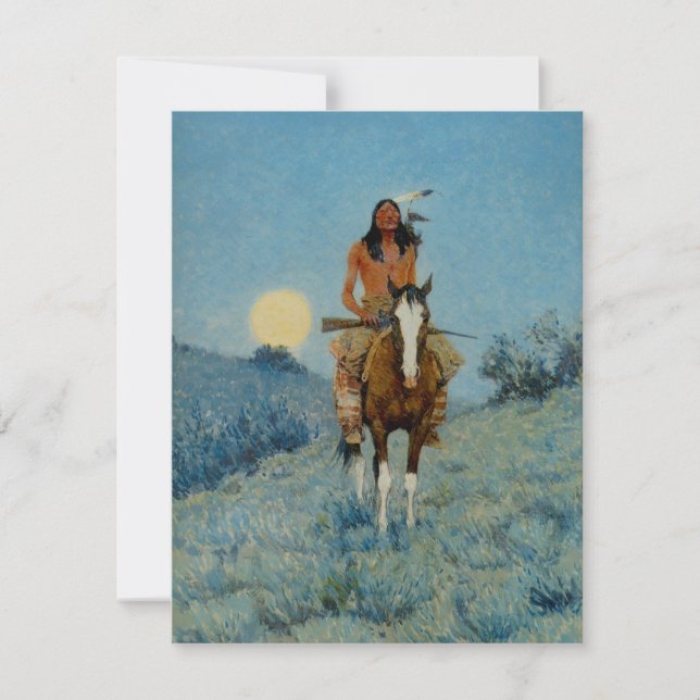 Frederic Remington's The Outlier 1909 Invitation (Front)