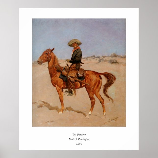 Frederic Remington's The Puncher (1895) Poster (Front)