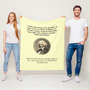 FREDERICK DOUGLASS Inspirational Black History Fleece Blanket