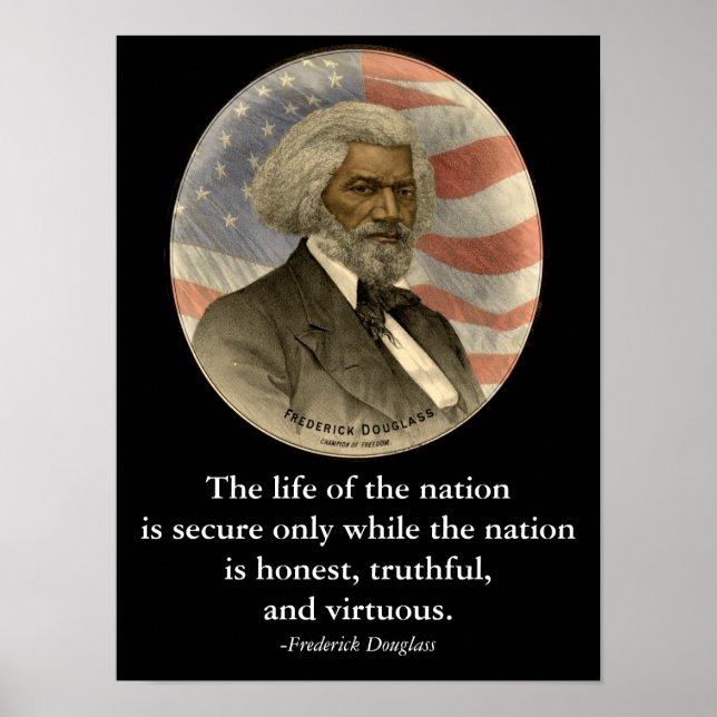 Frederick Douglass Quote Black History Classroom Poster (Front)