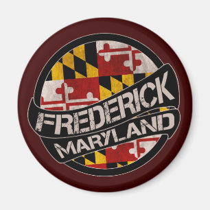 Frederick Maryland flag grunge magnet