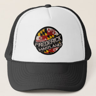 Frederick Maryland flag grunge trucker hat