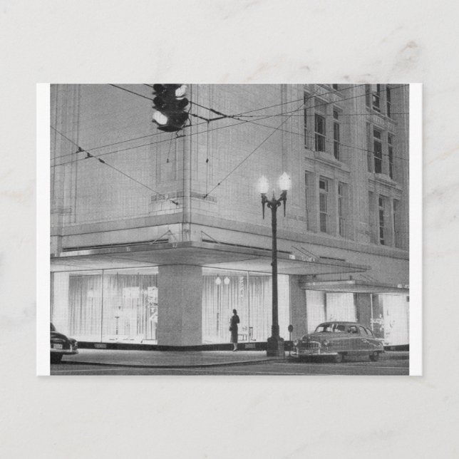 Frederick & Nelson, night view c1952 Postcard (Front)