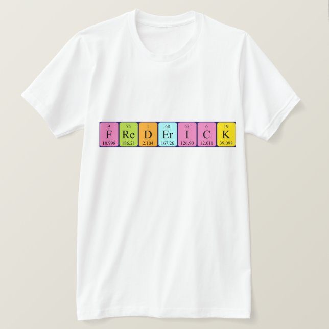 Frederick periodic table name shirt (Design Front)