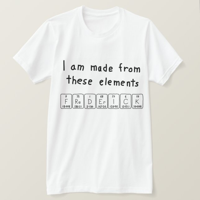 Frederick periodic table name shirt (Design Front)