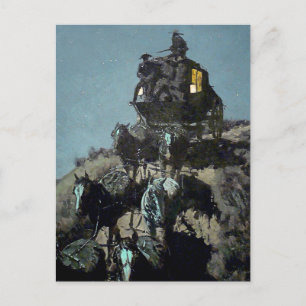 Frederick Remington “The Old Stagecoach” Postcard