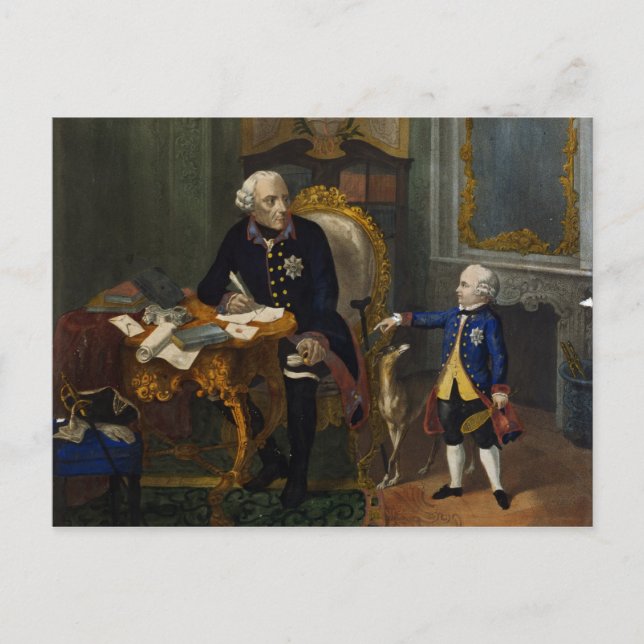 Frederick the Great and his Grandnephew Postcard (Front)
