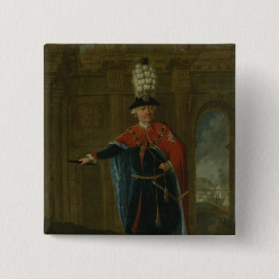 Frederick the Great dressed in the costume 15 Cm Square Badge