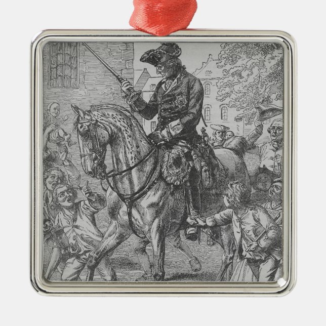 Frederick the Great of Prussia Metal Tree Decoration (Front)