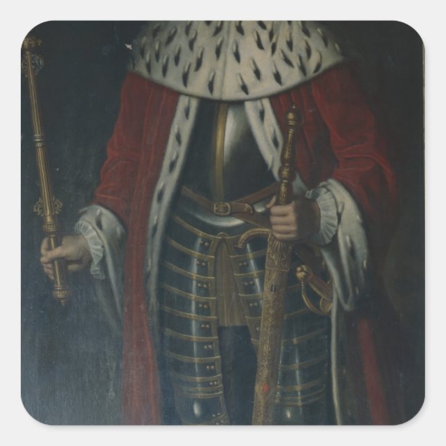 Frederick William I, King of Prussia Regalia Square Sticker (Front)