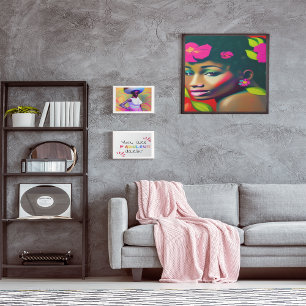 Fredericka Abstract African American Woman Poster