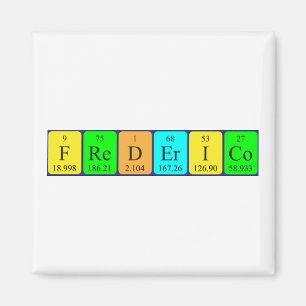 Frederico periodic table name magnet