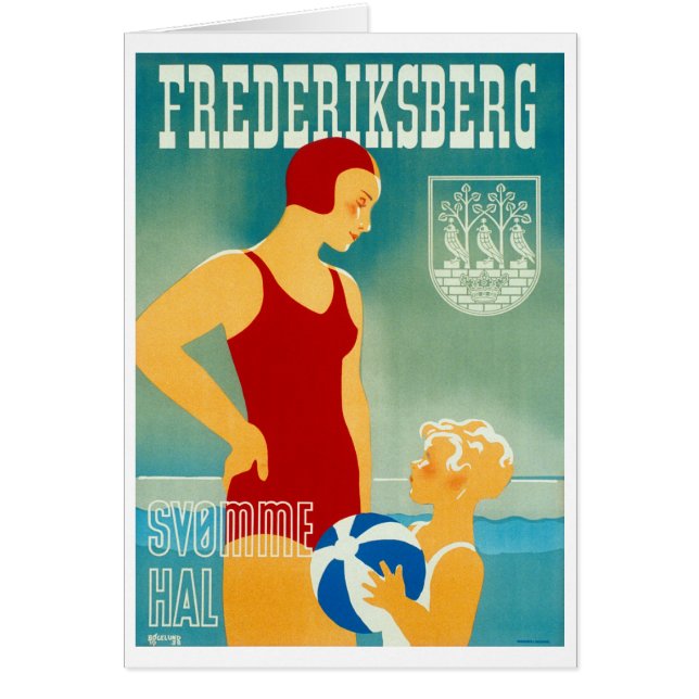 Frederiskberg Denmark Vintage Poster Restored (Front)