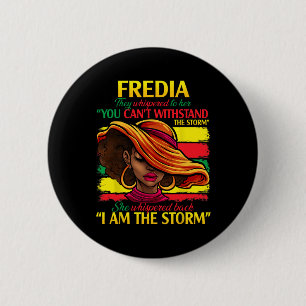 Fredia First Name Family Surname Black History Mon 6 Cm Round Badge