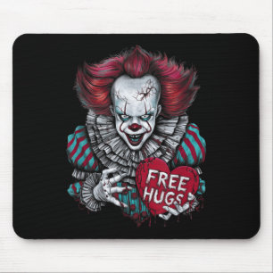 Free A Hugs Scary Clown Valentine Halloween Horror Mouse Pad