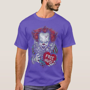 Free a Hugs Scary Clown Valentine Halloween Horror T-Shirt