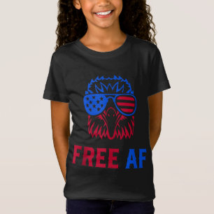 FREE AF USA American Flag Patriotic Eagle 4th July T-Shirt