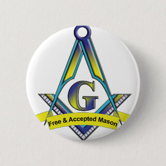Free and Accepted Masons 6 Cm Round Badge