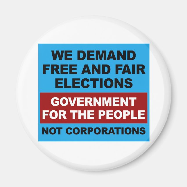 Free and Fair Elections Magnet (Front)