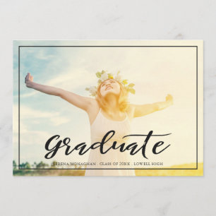 Free and Focused Graduation Announcement Dark