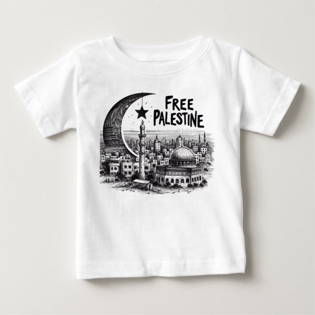 Free aqsa free palestine  baby T-Shirt (Front)