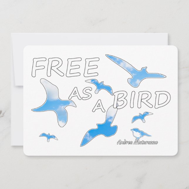 Free as a Bird 2 Invitation (Front)