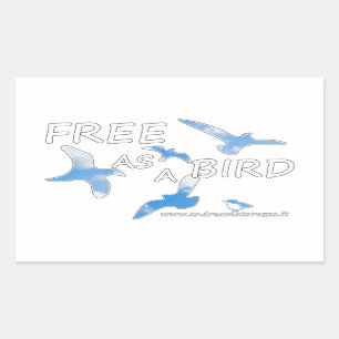 Free as a Bird Rectangular Sticker