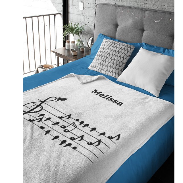 Free as a bird, song birds acting as musical notes fleece blanket (Creator Uploaded)