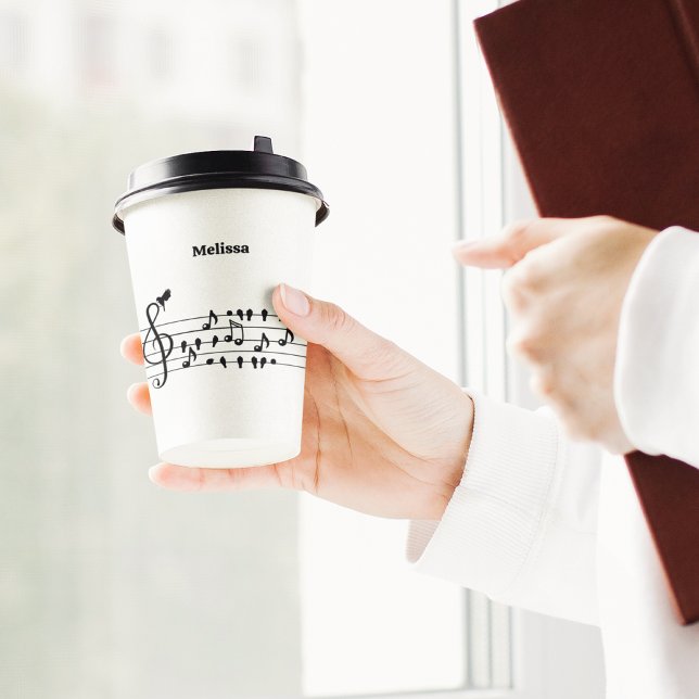 Free as a bird, song birds acting as musical notes paper cups (Creator Uploaded)