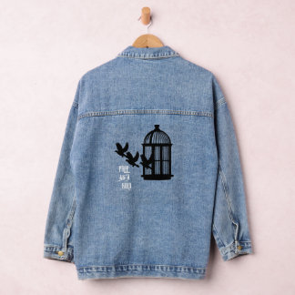 free as a bird women's denim jacket 