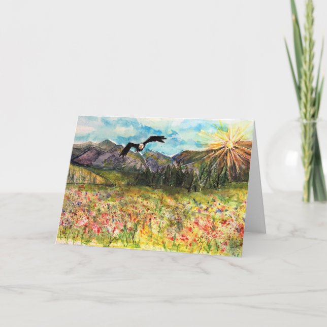 Free as an Eagle Thank You Card (Front)