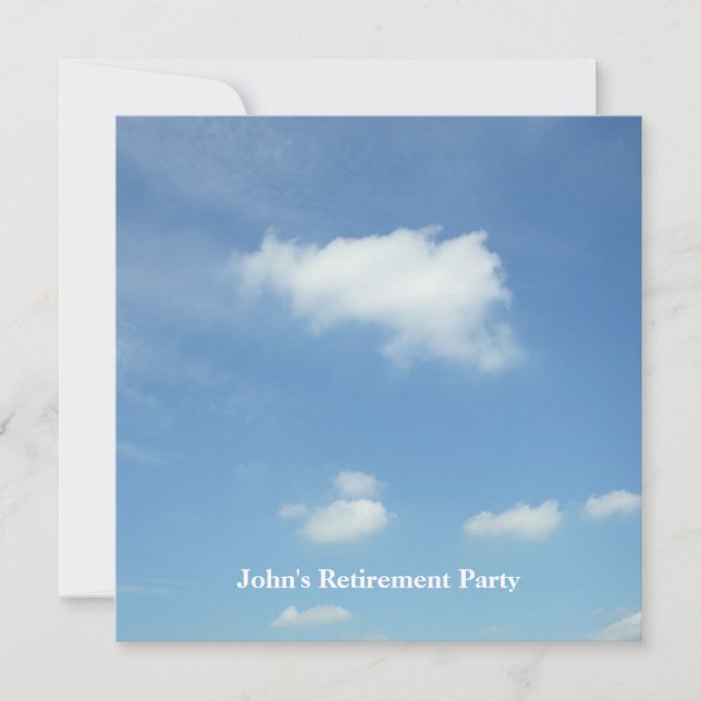 Free as Clouds/Retirement Party Invites (Front)