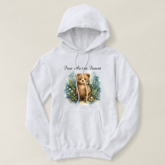Free As the Forest Bear Hoodie - Woodland