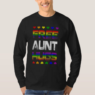 Free Aunt Hugs Free Aunt Hugs Rainbow Gay Pride T-Shirt
