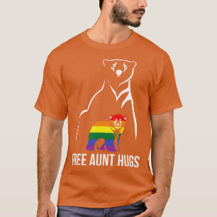 Free Aunt Hugs Gay Pride LGBT Rainbow Women T-Shirt