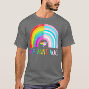 Free Aunt Hugs Gay Pride LGBTQ LGBT Rainbow Mother T-Shirt