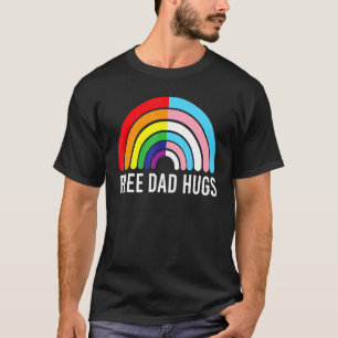 Free Aunt Hugs Rainbow Transgender Flag Lgbtq Gay  T-Shirt