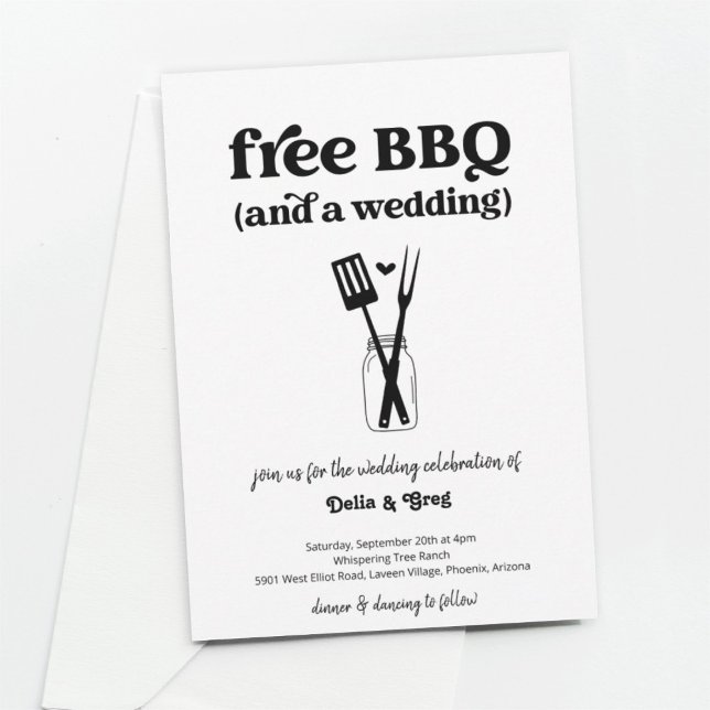 Free BBQ Funny Wedding Invitation (Creator Uploaded)