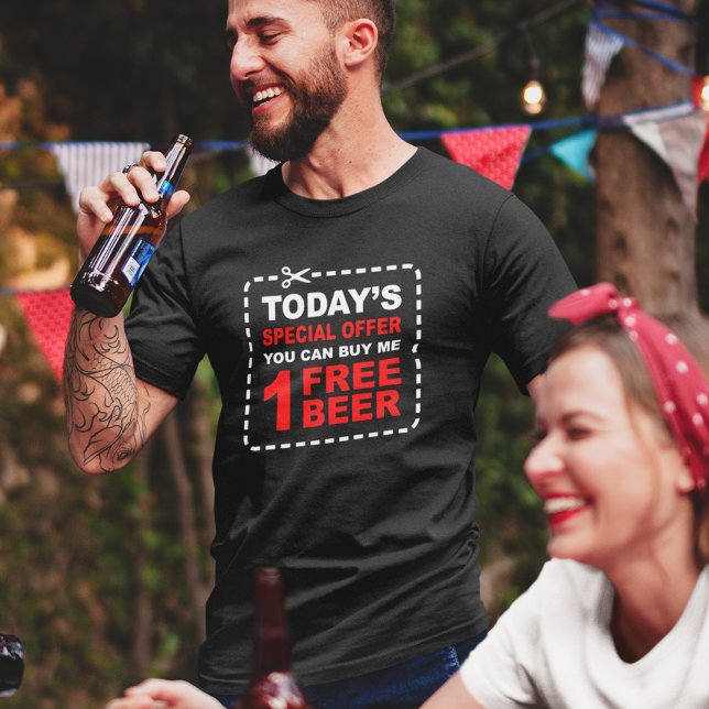 Free Beer Special Offer - Funny Drinking Buddy T-Shirt (Creator Uploaded)